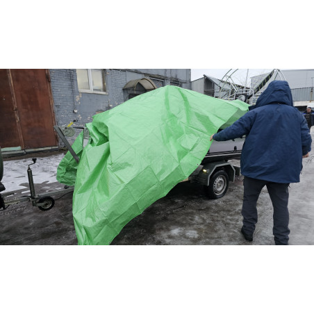Укрывка на люверсах с веревкой для аэролодки